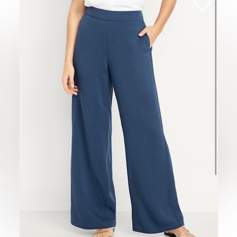 Old Navy high-waisted playa pants, navy, size Large Tall
